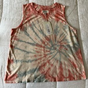 Pact Adobe Spiral Vintage Tie Dye Tank Womens New $25